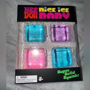 NeeDoh Ice Ice Baby Super Solid Squish Set - Pink, Blue, Purple